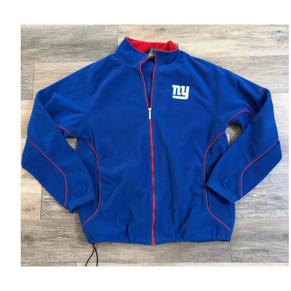 Reebok NY Giants Fleece Jacket Men’s Medium Blue Full Zip NFL Team Apparel